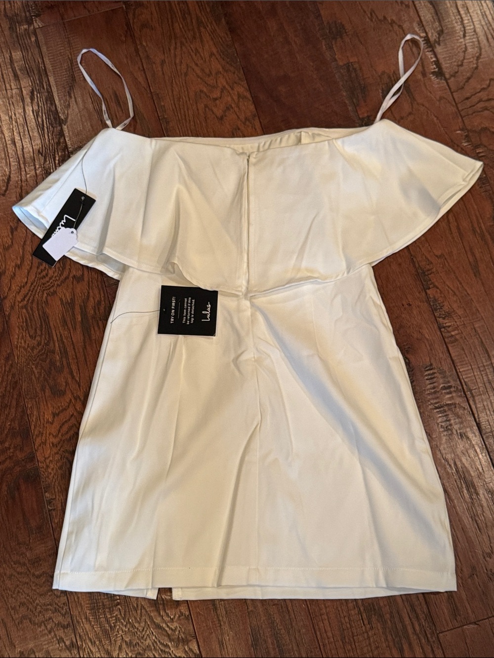 NWT Lulu's Strapless Ruffle Mini Dress - Picture 3 of 6
